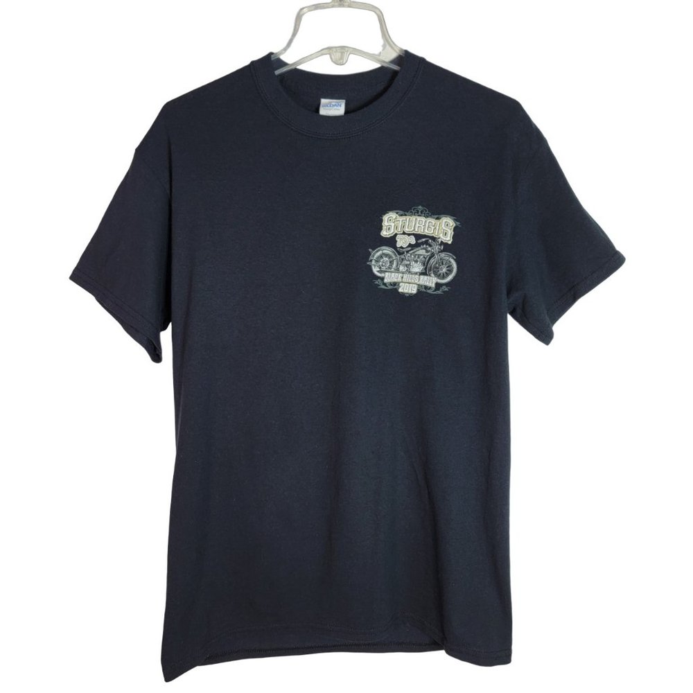 Gildan Mens Sturgis Black Hills Rally 2019 T-Shirt M Cotton Short Sleeve Black‎